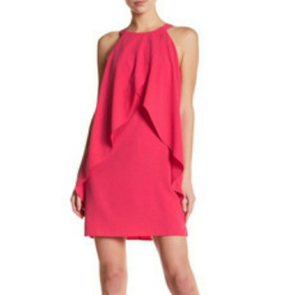 NWT Laundry by design pink ruffle dress women's Size 2 (G1)
